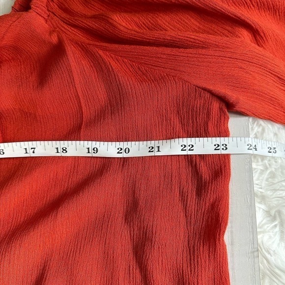 Eloquii Halter Square Neck Long Sleeve Top Size 18 Burnt Orange - Picture 7 of 14